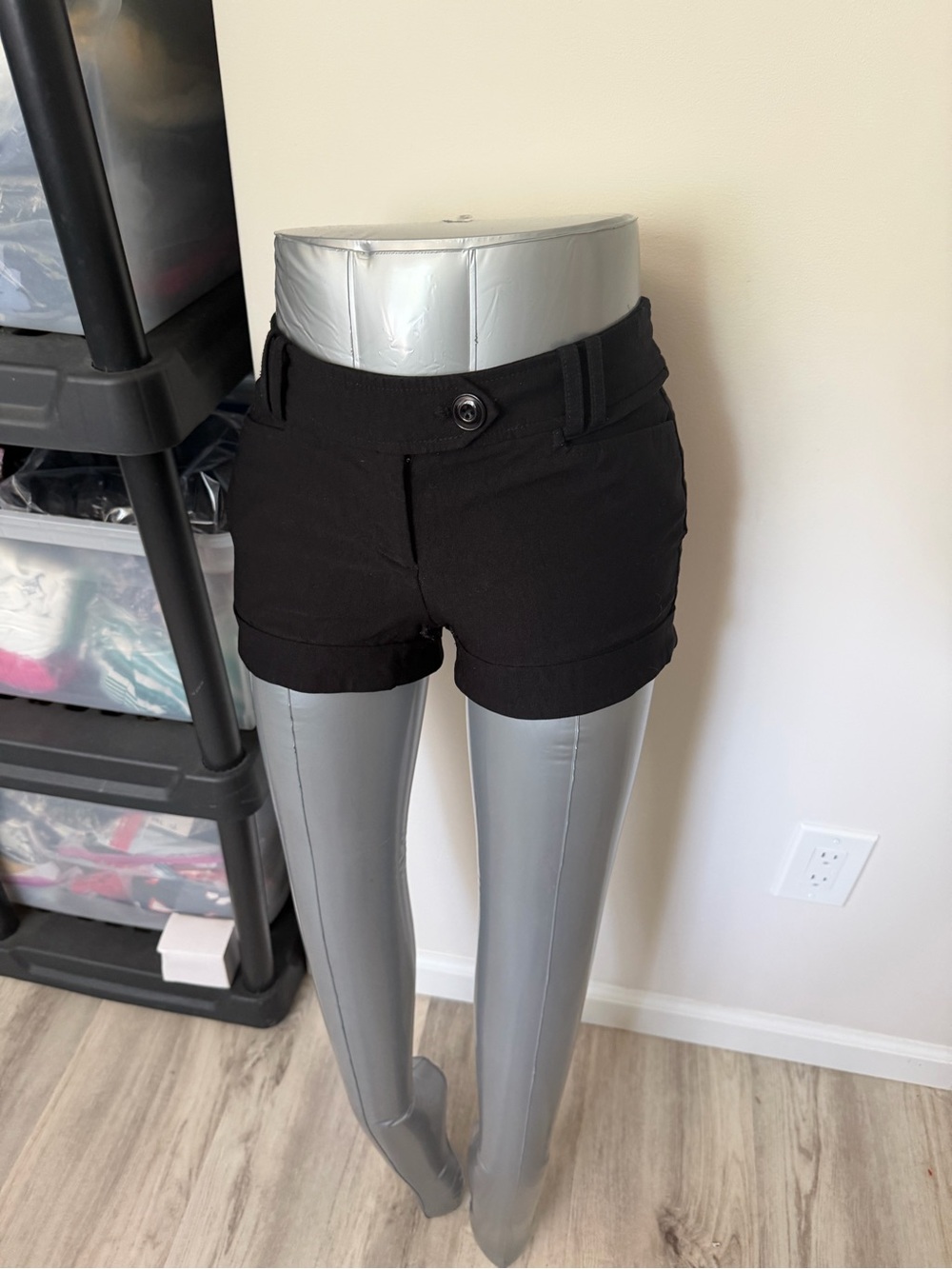Black Women's Cuffed Shorts